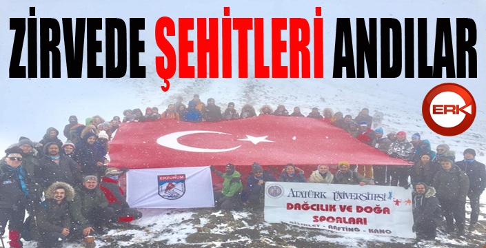 Palandöken’in zirvesinde şehitleri yad ettiler