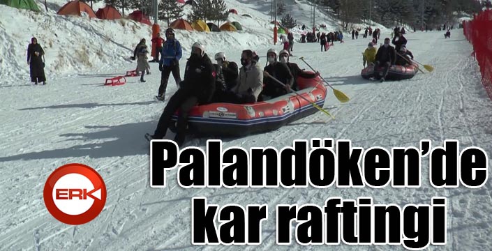 Palandöken Kayak Merkezi’nde kar raftingi coşkusu