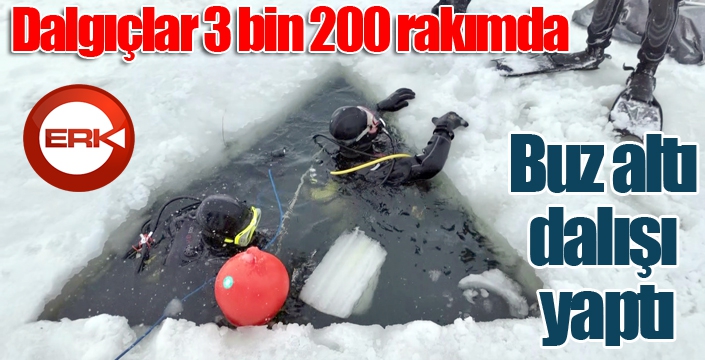 Palandöken Kayak Merkezi’nde yüksek irtifa buz altı dalışı