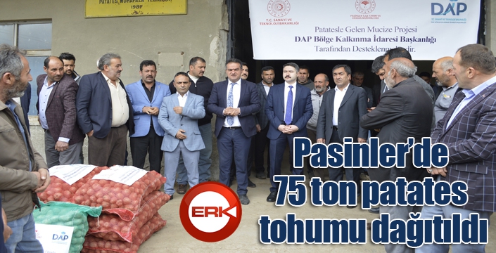 Pasinler’de 75 ton patates tohumu dağıtıldı