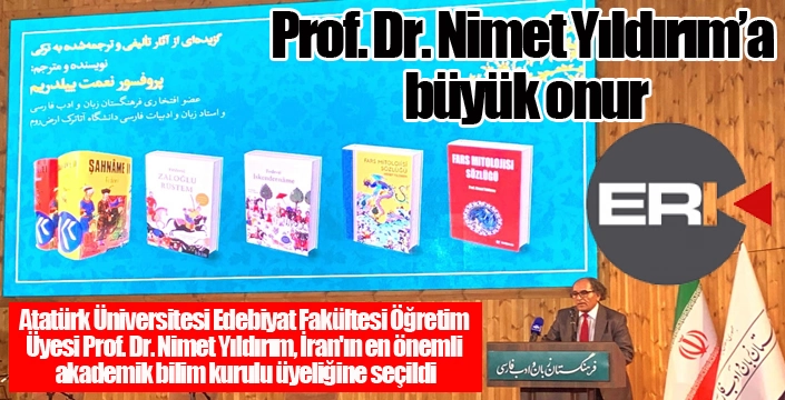 Prof. Dr. Nimet Yıldırım’a büyük onur