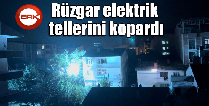 Rüzgar elektrik tellerini kopardı