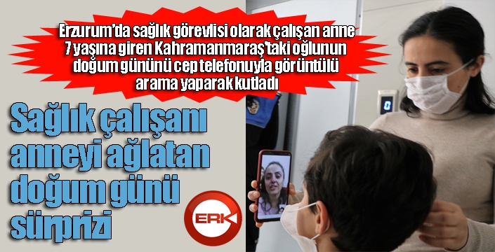 Sağlık çalışanı anneyi ağlatan doğum günü sürprizi