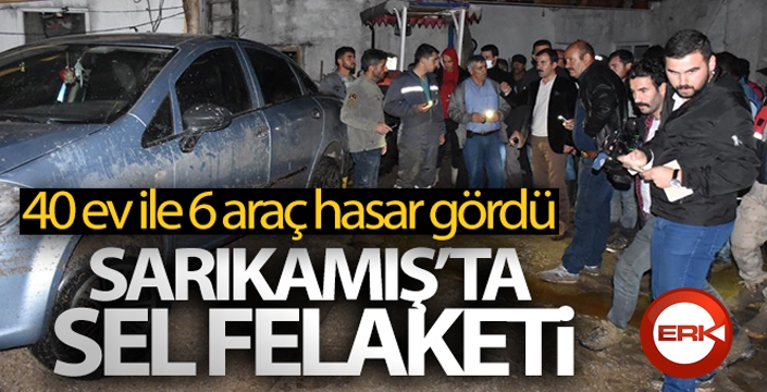 Sarıkamış'ta sel felaketi: 40 ev ile 6 araç hasar gördü