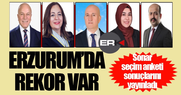 SONAR Seçim anketinde Erzurum'da rekor var diyor