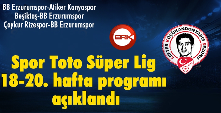 Spor Toto Süper Lig 18-20. hafta programı açıklandı