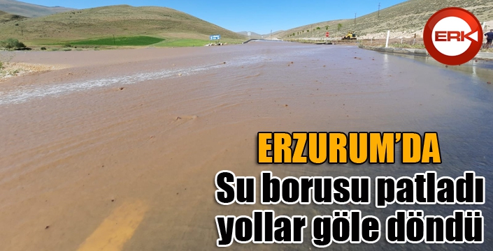 Su borusu patladı, yollar göle döndü