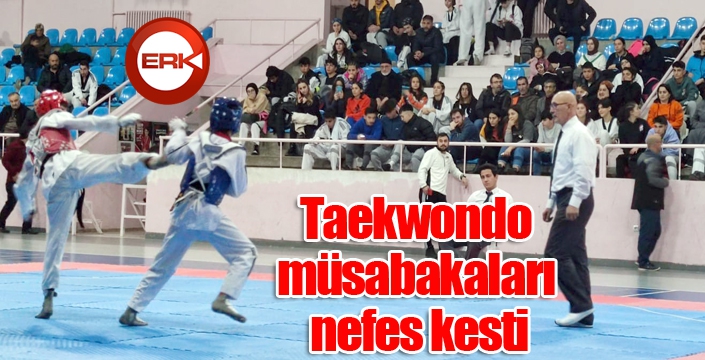 Taekwondo müsabakaları nefes kesti