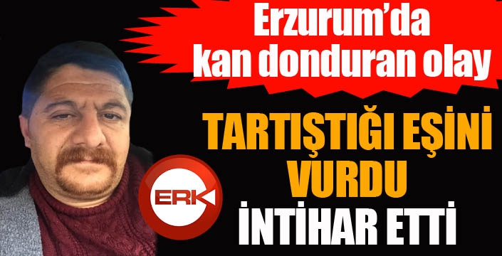 Tartıştığı eşini silahla vurdu sonrada intihar etti