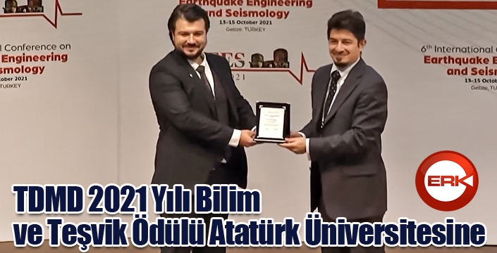 TDMD 2021 Yılı Bilim ve Teşvik Ödülü Atatürk Üniversitesine