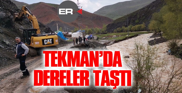 Tekman’da sağanak yağış derelerin taşmasına neden oldu...