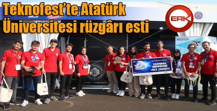 Teknofest’te Atatürk Üniversitesi rüzgârı esti