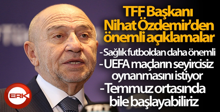 TFF Başkanı Nihat Özdemir'den Süper Lig ile ilgili önemli açıklamalar!