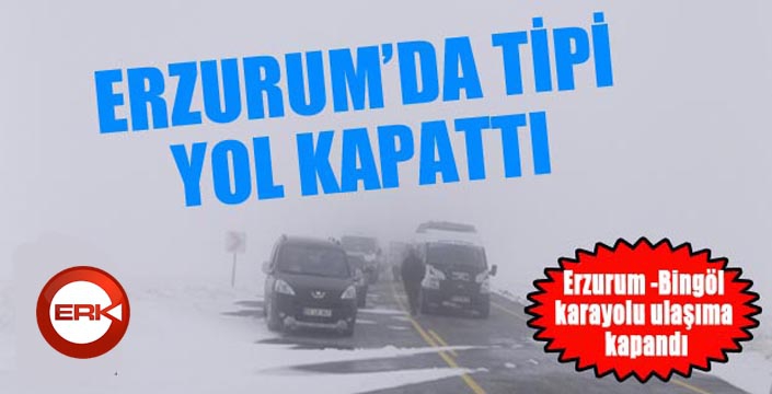 Tipi etkili oldu, Bingöl-Erzurum yolu kapatıldı