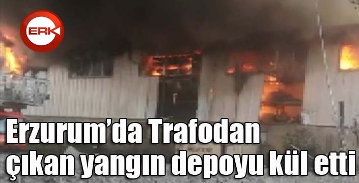 Trafodan çıkan yangın depoyu kül etti