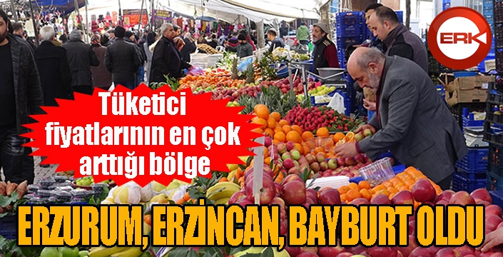 Tüketici fiyatlarının en fazla arttığı bölge, 