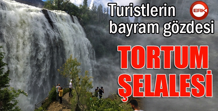 Turistlerin bayram gözdesi ‘Tortum Şelalesi’