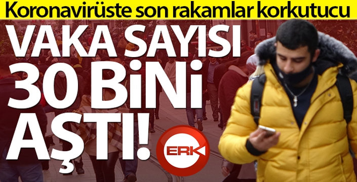 Türkiye'de son 24 saatte 30.021 koronavirüs vakası tespit edildi