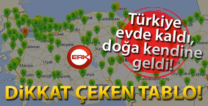 Türkiye evde kaldı, hava kendine geldi