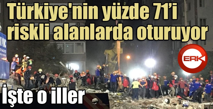 Türkiye'nin yüzde 71’i riskli alanlarda oturuyor