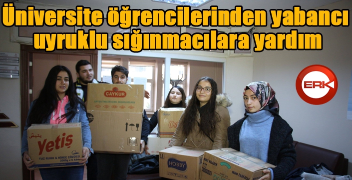 Üniversite öğrencilerinden yabancı uyruklu sığınmacılara yardım