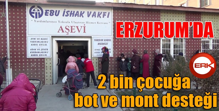 “Üşüyen Çocuk Kalmasın” kampanyası kapsamında 2 bin çocuğa bot ve mont desteği verildi