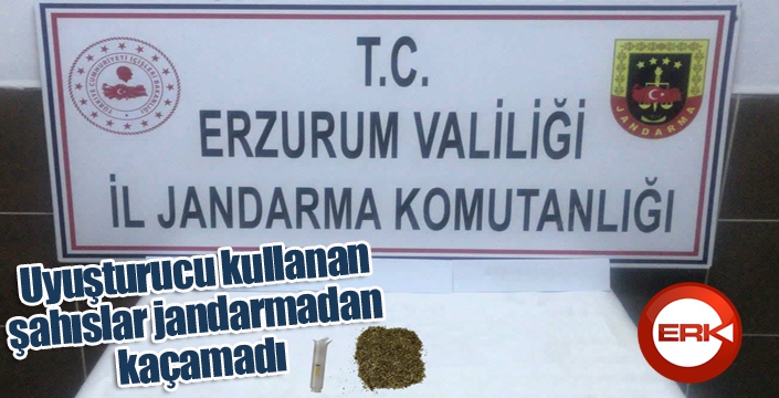  Uyuşturucu kullanan şahıslar jandarmadan kaçamadı