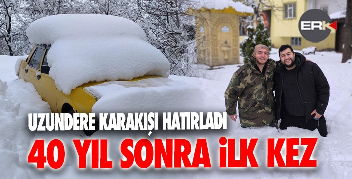 Uzundere’de son 40 yılın en yoğun kar yağışı hayatı felç etti