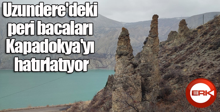 Uzundere'deki peri bacaları Kapadokya'yı hatırlatıyor