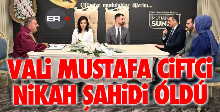 Vali Çiftçi nikah şahidi oldu