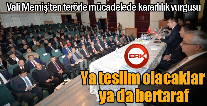 Vali Memiş’ten terörle mücadelede kararlılık vurgusu