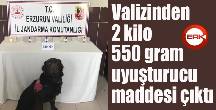 Valizinden 2 kilo 550 gram uyuşturucu maddesi çıkan şahıs tutuklandı