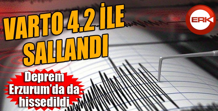 Varto 4.2 ile sallandı... Deprem Erzurum'da da hissedildi...