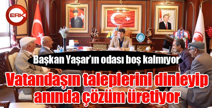 Vatandaşın derdini dinliyor, anında çözüm üretiyor...