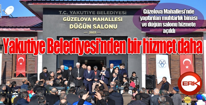 Yakutiye Belediyesi'nden bir hizmet daha...