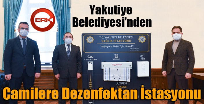 Yakutiye Belediyesi’nden ilçe merkezindeki camilere Dezenfektan İstasyonu