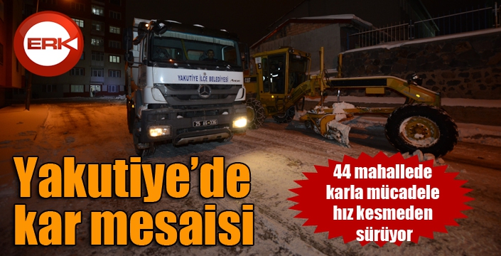 Yakutiye’de kar mesaisi