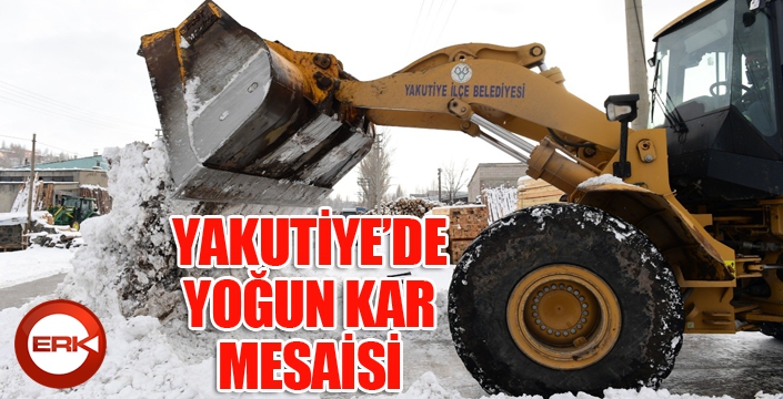 Yakutiye’de yoğun kar mesaisi