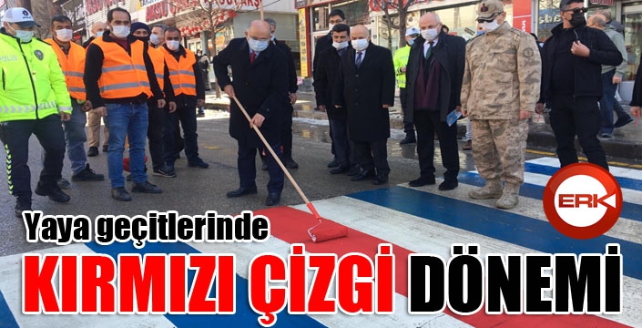 Yaya geçitlerinde ‘kırmızı çizgi’ dönemi başladı