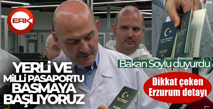 Yerli ve milli pasaportta Erzurum detayı...
